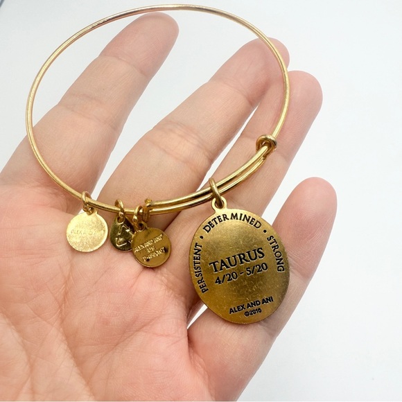 Alex and Ani Gold Celestial Wheel Scorpio Zodiac Charm Bangle Bracelet - Picture 6 of 7